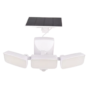 TRIPLE SOLAR FLOODLIGHT 15W IP54 WITH SENSOR, BLAC