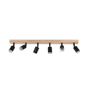 Fali lámpa GU10 LED Dabi mozgatható x6 fekete + WD	