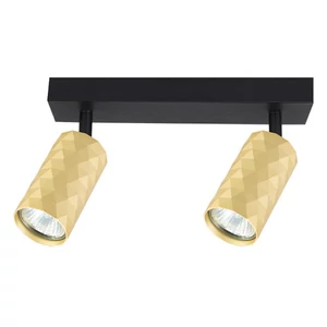 Fali lámpa GU10 LED Glamour mozgatható x2 fekete+arany	