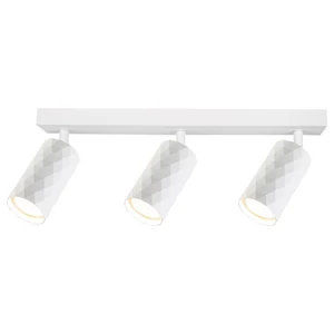 Glamour fali lámpa gu10 led izzóval, 3 db, mozgatható, fehér