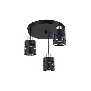 Mennyezeti lámpa e27 led elen x3 fekete+arany kerek