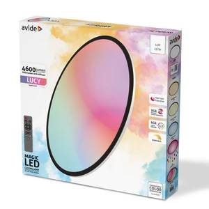 Avidé Lucy 44W RGBIC+CCT LED mennyezeti lámpa távirányítóval, 490×490×95 mm