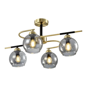 BILL CHANDELIER 4XE14 MATT BLACK/BRONZE