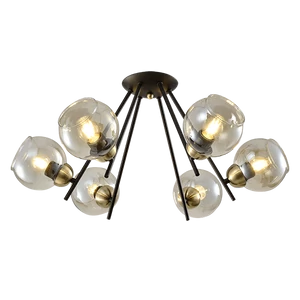 RICK CHANDELIERP 6XE27 MATT BLACK/BRONZE