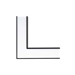 L-típusú csatlakozós LED lineáris lámpa, 13W, fekete, 4500K