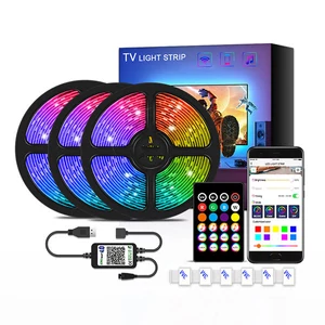 BLUETOOTH 5V TV LED SZALAG 3 MÉTER USB-VEL, KÉSZLET