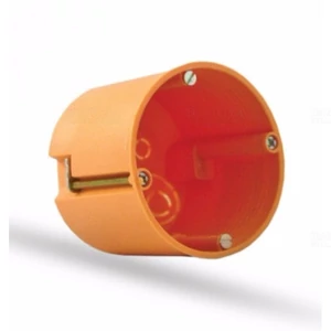 Gipszkarton doboz 1-es, d68mm, 61mm mély, narancssárga