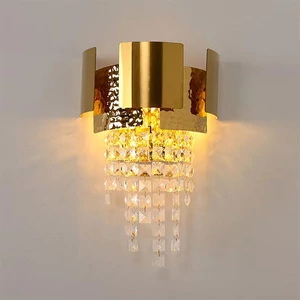 GUSTAV WALL LAMP 2XG9 GOLD/CRYSTALS
