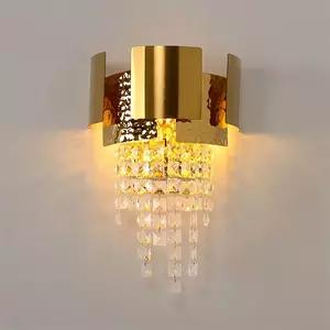 GUSTAV WALL LAMP 2XG9 GOLD/CRYSTALS