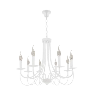 ANGELA CHANDELIER 8XE14 WHITE