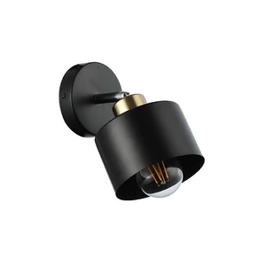E27 led fali lámpa elza mozgatható x1 fekete + réz