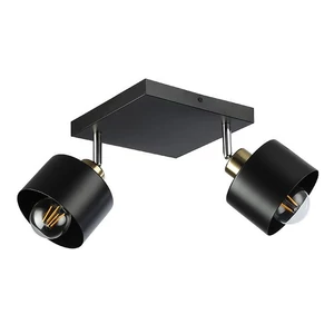 E27 LED fali lámpa Elza mozgatható x2 fekete + réz
