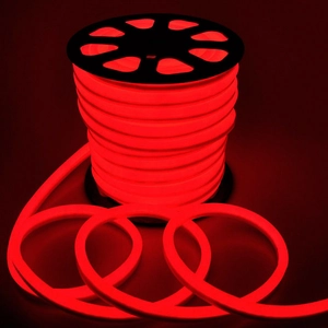 Neon flex fénytömlő 230 Voltos, piros, 360 °