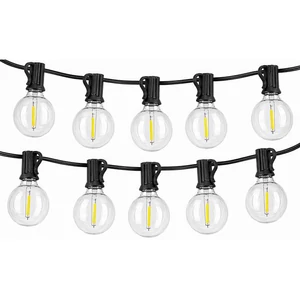 LED fényfüzér 230V 20m 20x E12 2700K