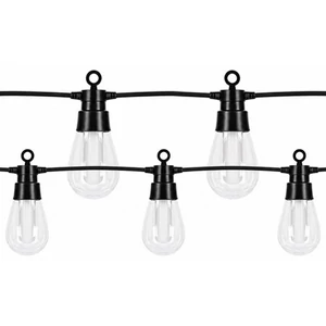 Napelemes LED girland 6,5m 10x LED G50 lángefekt