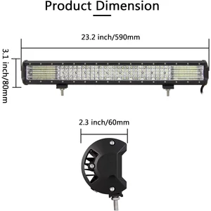 Led egyenes fényhíd 12-24V 570W  off-road munkalámpa 59cm kábelkészlettel