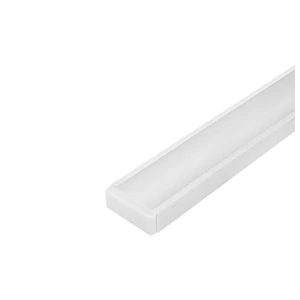 Fehér színű, 1 méteres Slim PVC LED profil tejszínű takaróval a ledezz.hu kínálatából