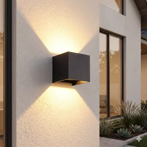 Homlokzati lámpatest kira led 6w állítható fekete