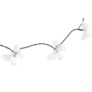 Napelemes LED girland 20 LED 580cm pillangó