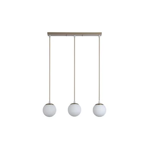 Bali-12 E27 függesztett lámpa 3-izzós 50cm bézs-arany