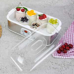 Zilan ZLN6104 joghurtkészítő, 25 W, 1,4 liter kapacitás, 8db üvegedény, állítható hőmérséklet, időzítő, automatikus kikapcsolás