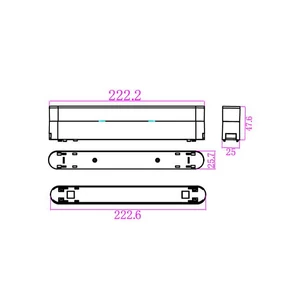 Luxo 48V-os alap Linea 12W-hoz, fehér