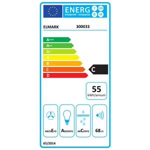 ELMARK EL-90A09WH PYRAMID HOOD 440m3/h WITH FILTER