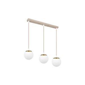Bali-12 E27 függesztett lámpa 3-izzós 50cm bézs-arany