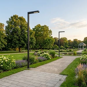 Posti 50W LED kerti lámpaoszlop 90 fokos világítási szöggel