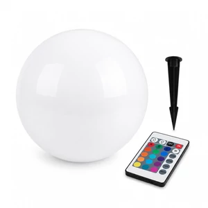 Led kerti gömb lámpa rgb 30cm fehér akkumulátoros
