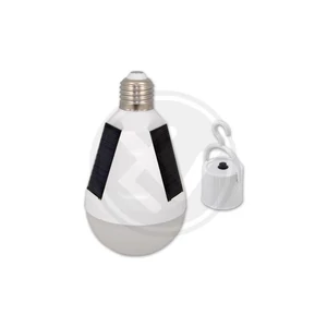 7W-os LED napelemes, izzó kapcsolóval 230V + solar