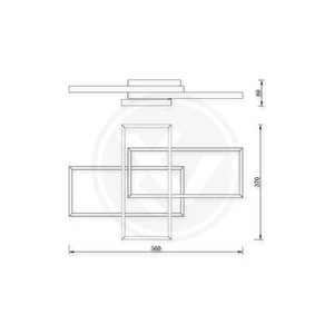 LED csillár Galaxis Orion 72W 56x37x8 cm fekete