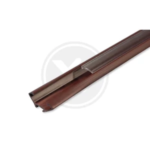 Pvc profil led szalaghoz 22x12 sarok barna 2m átlátszó