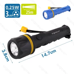 Led kézi elemlámpa 3 ledes 2xAA
