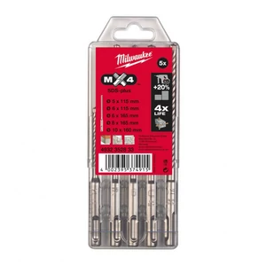 Milwaukee MX4 SDS-Plus 4 élű fúrószár készlet (5 részes)
