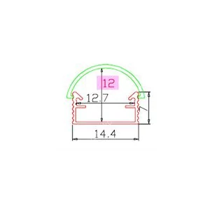 Alusín/alu profil szett tej fedővel, bármilyen led szalaghoz! 1m sín+ tejes takaró+ 2 db rögzítő+ 2 db végzáró.