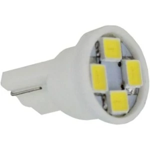 Autós led T10 helyzetjelző, index világítás, 4 led, 40 Lumen, 1W, sárga.