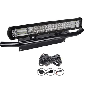 Led egyenes fényhíd 12V 7D 288W off-road munkalámpa gallytörő rendszámtábla tartóval