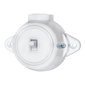 ANTIQUE ONE BUTTON ONE WAY SWITCH 10А 250V WHITE
