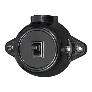 ANTIQUE ONE BUTTON ONE WAY SWITCH 10А 250V BLACK
