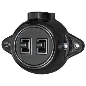 ANTIQUE TWO BUTTON ONE WAY SWITCH 10А 250V BLACK