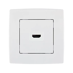 CITY HDMI SOCKET WHITE METALLIC