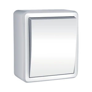 ONE GANG ONE WAY SWITCH IP44 WHITE
