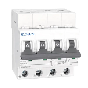 MCB DC64 6A 4P 6KA 1000V CURVE C FOR PV SYSTEMS