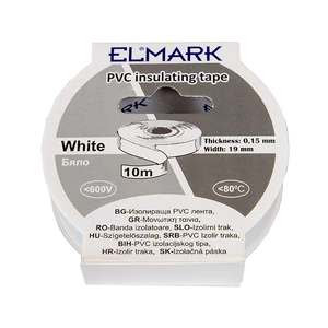 INSULATING TAPE 10mx19mm WHITE