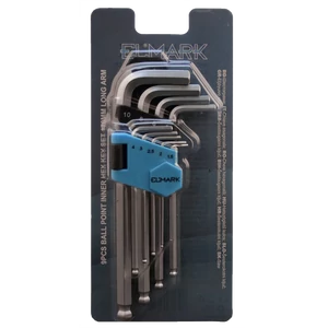9PCS BALL POINT INNER HEX KEY SET 170mm LONG ARM
