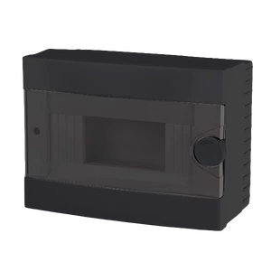 PLASTIC BOX FOR SURFACE MNT. 9 WAY, BLACK