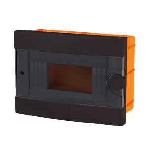 PLASTIC BOX FOR FLUSH MNT. 9 WAY, BLACK