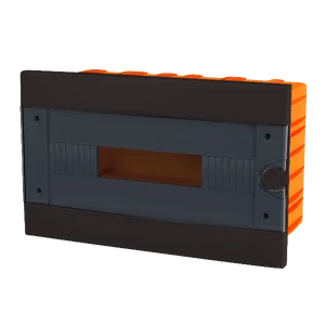 PLASTIC BOX FOR FLUSH MNT. 16 WAY (1X16), BLACK