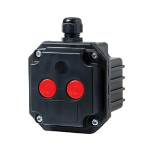 BOX SS- 2 STOP BUTTONS WHIT 2 ENTRIES, IP65